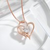 AXIOM Rose Gold Heart Pendant Necklace for Women, Girlfriend, Wife,