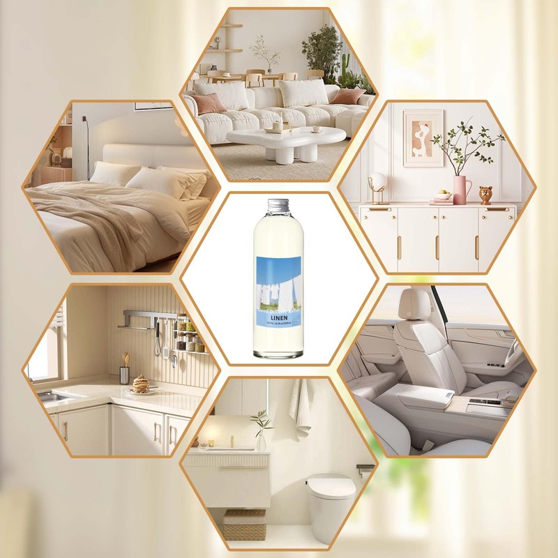 STRN Reed Diffuser Refill, Linen Scent Diffuser 500ml Long-Lasting Summer