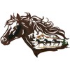 Metal Horse Silhouette Wall Art Decor Running Horses Animal Sculptures