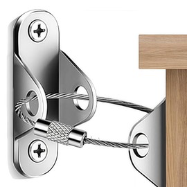 Furniture Straps, 4 Pack Baby Proofing Furniture Wall Anchor, Adjustable Anti Tip Furniture Anchor, Wardrobe to Wall Protect Toddler, Keep Baby Pet Safety from Falling Furniture