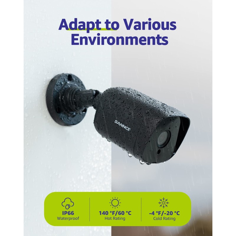 SANNCE 800TVL Security CCTV Bullet camera for Surveillance system, 100ft