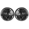 Octane Lighting 7 Inch Round Chrome Black Dual Low/Hi LED