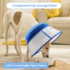 NoarWin 2-in-1 Inflatable Dog Cone Collar with Detachable Anti-Licking Shield,