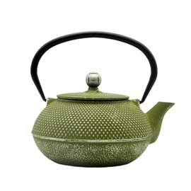 SECHUDO Cast Iron Teapot Tea Kettle with Stainless Steel Infuser for Stovetop Safe Coated with Enameled Interior Japanese Green Tetsubin for Loose Tea(30.4oz/900ml)