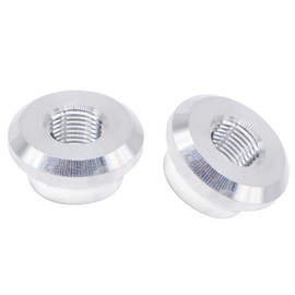 OXCANO 1/8" NPT Female Aluminum Weld on Bung Weldable Fitting Female Threaded Stepped Weld on Bung Fitting 2PCS