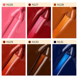 Nicedeco Gel Nail Polish 6 Pcs 8ml Pink Red Burnt Orange Blue Color Soak Off LED U V Gel Nail Kit Manicure DIY Home for Women