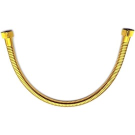 Gold Plumbing Pipe,Golden Plumbing Hose 1/2 Angle Valve Connector, Stainless Steel Gold Toilet Hose for Bathroom,Fittings Length 50cm