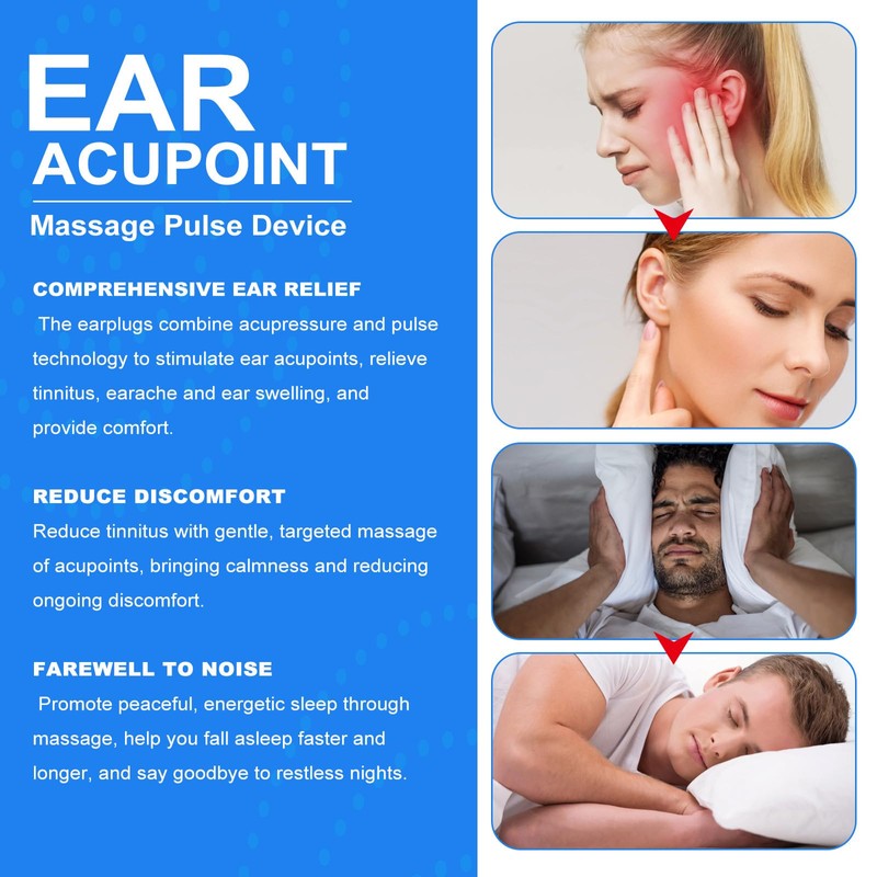 Ear Acupoint Massage Pulse Device Tinnitus Relief for Ringing Ears,