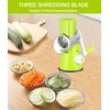 Yoozan Multifunctional Manual Vegetable Slicer, Rotary Cheese Grater with 3