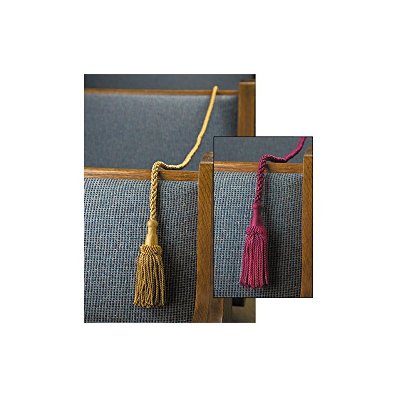 Christian Brands Weighted Pew Reservation Rope with Tassel, Gold (20