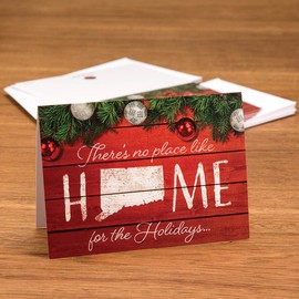 Fox Valley Traders Custom Home State Christmas Card set of 20, Connecticut