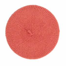 Gllutt Winter Beret Hat for Women Wool Blending Beanie French Style Thick Stretchy Soft (Wool Red)