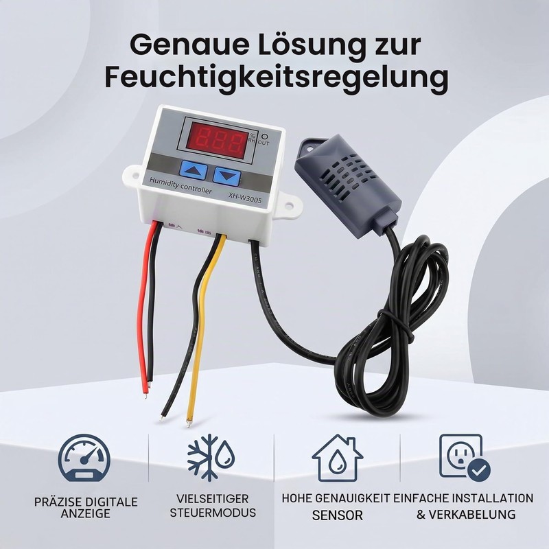 Fafeicy XH-W3005 1500W 220V Digital Hygrometer Switch Controller, 60 x