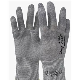 NSS ESD Gloves Lint Free PU Coated Finger Top Fit Antistatic Carbon Fiber
