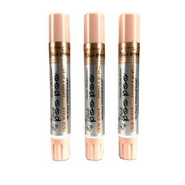 Lip Shimmer by Simone Chickenbone - 100% Natural Moisturizer La Chick Poo Poo Tinted Lip Balm - Vitamin E Lip Plumper for Dry, Chapped Lips - 3 Pack Glace Nude. Made in USA