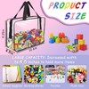 8 Pcs XL-Large Clear Toy Storage Bags with Zipper, Reusable