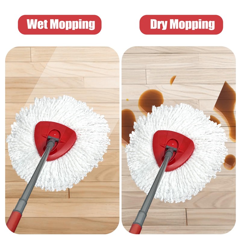 Spin Mop Head Refills for Vileda, 4pcs Spin Mop, Easy