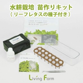 Living Farm Leaf Lettuce, Hydroponic Cultivation, Seedling Making Kit (with seeds)