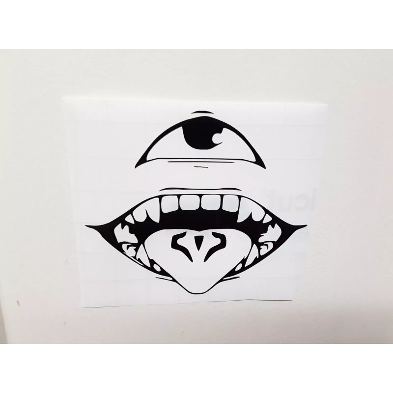 Jujutsu Kaisen Sukuna Mouth Sticker Vinyl Decal Windows, Laptops Waterproof!