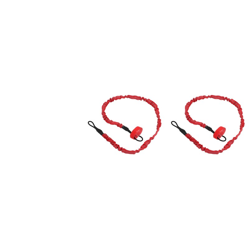 2Pcs Kayak Paddle Leash Nylon Rubber Corrosion Resistant Stretchable Anti