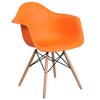 Flash Furniture 2 Pk. Alonza Series Orange Plastic Chair with