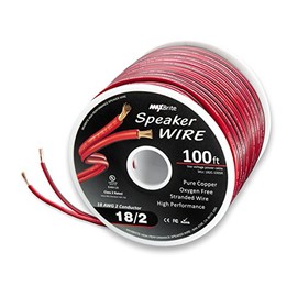 100 ft. 18 Gauge Stranded Flexible Dual Conductor Bonded Zip Cord Wire, Oxygen Free Pure Copper - UL Listed Class 2