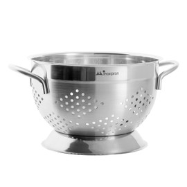 INOXPRAN - Stainless Steel Strainer - Professional Strainer with Handles for Draining Any Type of Pasta, Classic and Modern Design, Resistant to Impacts and Scratches, Made in Italy