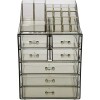 N Organizador Para Maquillaje De Acrilico 7 Cajones Gris
