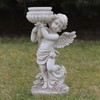 Northlight 17" Angel Cherub Holding a Birdbath Outdoor Garden Statue
