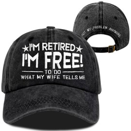 Retirement Gifts for Men Women 2025 - Retired Hat Adjustable Cotton Breathable Embroidered Baseball Cap for Cool Funny Retirement Gifts