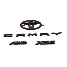 Black Out/Blackout Overlay Emblem Set/kit fit for 2020 & Newer Camry XSE AWD All Wheel Drive