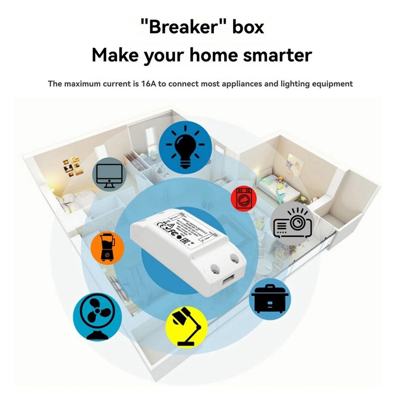 ZENWORYS 16A Bluetooth Smart Switch with 1 Group Panel Remote