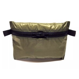 Unbranded 8x6.5" Green 40D Nylon Ripstop Storage Zipper Storage Camping bag