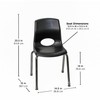 Children’s Factory MyPosture Plus 14" Chair, Black with Chrome Legs,