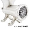 1 Pack #22 Meat Grinder Plate Disc Blade, Reversible Use