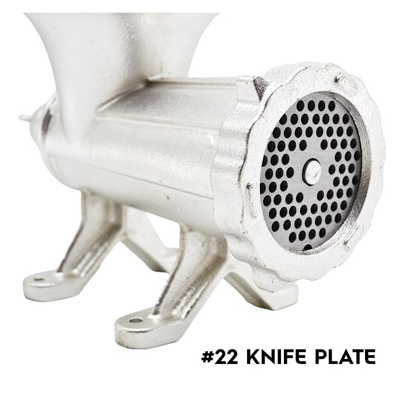 1 Pack #22 Meat Grinder Plate Disc Blade, Reversible Use
