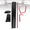 6Pcs Car Console Center Dashboard Cover Trim Decorative Stickers for