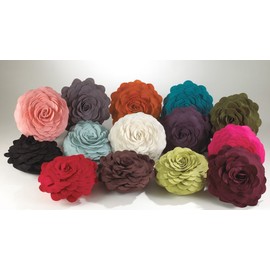 Fennco Styles Eva's Flower Garden Decorative Throw Pillow Case - 13 inches Round (Violet, 13" Case Only)