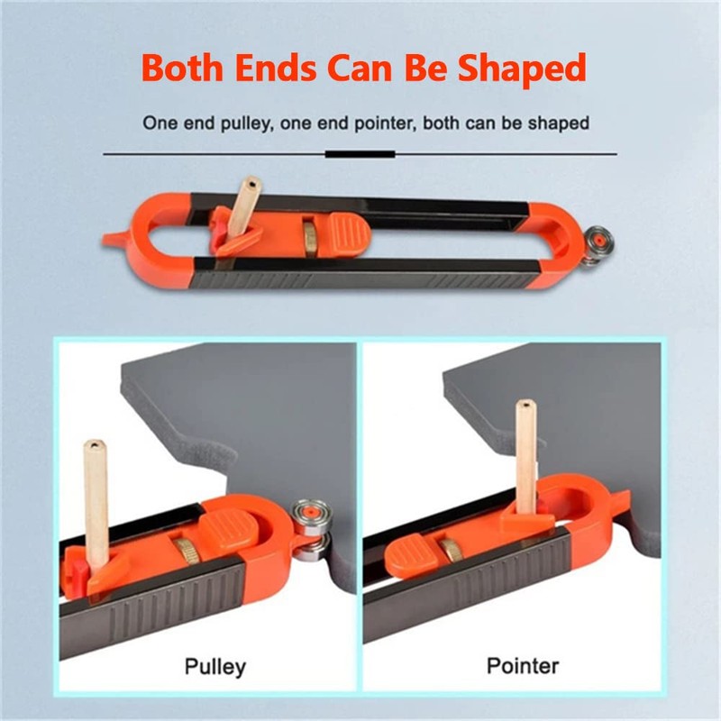 Scribing Ruler Contour Gaug with Lock, Precisely Copy Irregular Shapes