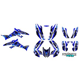 Kalair GFX Graphics Kit for Honda TRX300EX (2007-2013) Swift Series Blue 16 Mil - ATV UTV Custom Racing Graphics Stickers Decals Kit, no-plastics
