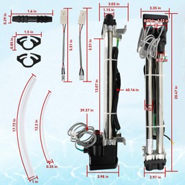 26-C3160-2S Double-Barrel Low-Flow Barrel Heater 4KW/1KW 240V/120V with Sensors Compatible with Hot Spring Tiger River 1995+ Spa Hot Tubs Heater Replace 73791 C3160-2S High-Temperature Auto-Reset