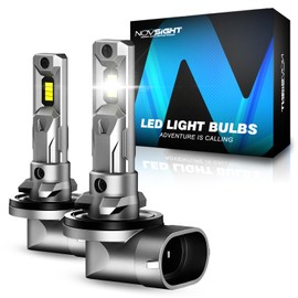 NOVSIGHT 881 LED Fog Light Bulb,1:1 Mini Size,16000LM 600% Brightness, 6500K Cool White 889 LED Fog Light, Wireless Plug and Play 886/896/894 Fog Light,IP68 Waterproof, Pack of 2