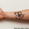 'Hibiscus Flower' Temporary Tattoo - Water Resistant, Skin-Safe, Non-Toxic Transfer