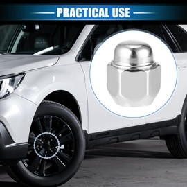 VekAuto Pack of 5 Wheel Nuts Compatible for Honda, Durable Silver Tone