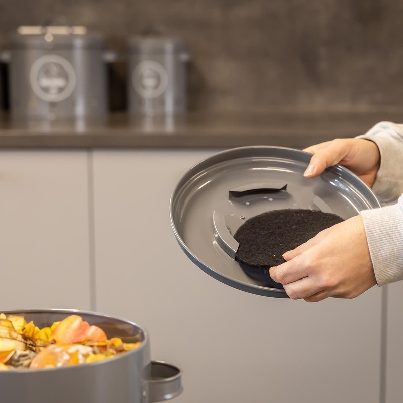 Esschert Design Carbon Steel Composter with Activated Carbon Filter in