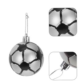 NUOBESTY 6 stücke 9 cm Weihnachtsbaum hängende Kugeln bruchsicher Weihnachtsbaum Dekoration Ball für weihnachtsferien Weihnachtsbaum Party Dekoration (fußball)