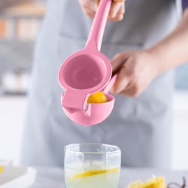 Metal Manual Citrus Lemon Lime Squeezer Juicer, Fruit Juicer, Metal, Kitchen Tool (Pink)