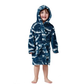 Taigood Children's Bathrobe, Boys’ / Girls’ Hoodie, Robe, Toddler’s Soft Pyjamas, Sleepwear, Ocean Whale, 4-5 Jahre