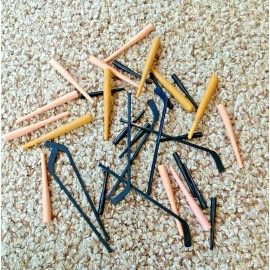 Unbranded PICK ANY 2~ Brown BLACK Silver GOLD Bobblehead Replacement Baseball Bat SGA BATS