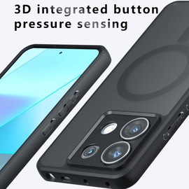 YSONCHAN Magnetic Case for Vivo X90 Pro 5G with Magnet, Protective Cover Connects Car Mount, Wireless Charging, Matte Anti-Fingerprint. CX